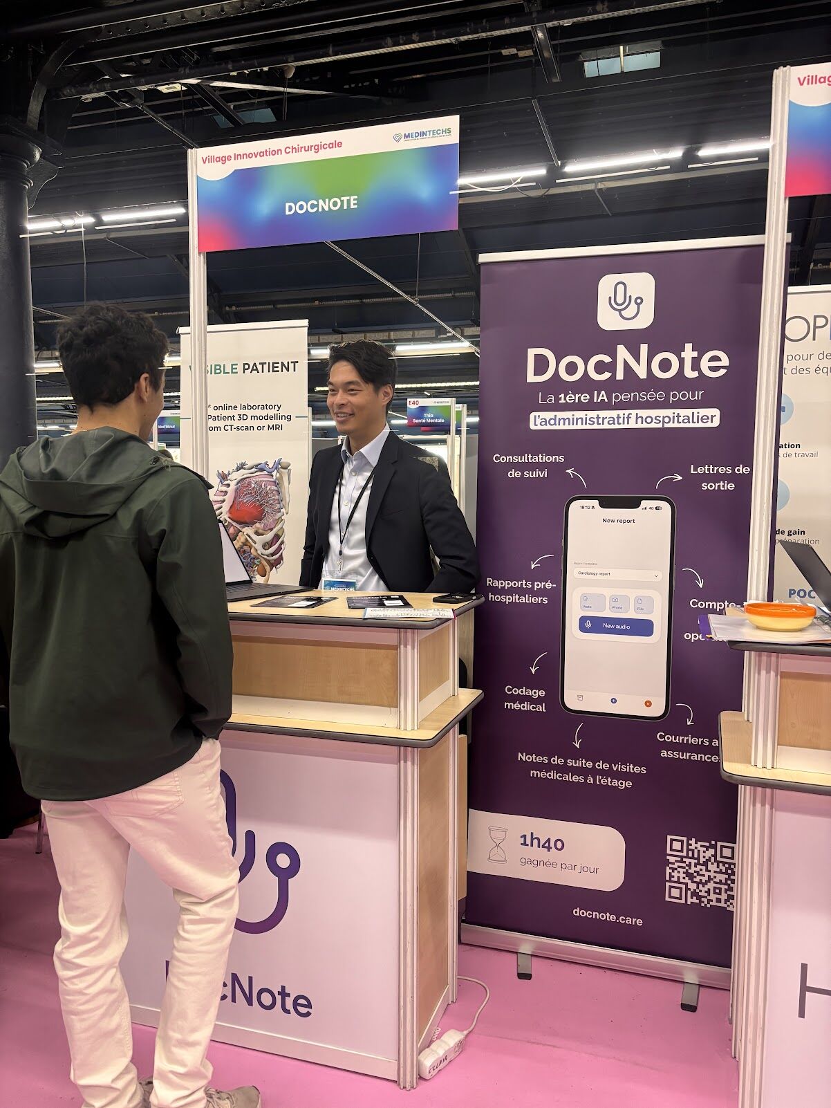 DocNote booth at MedInTechs 2026 in Paris